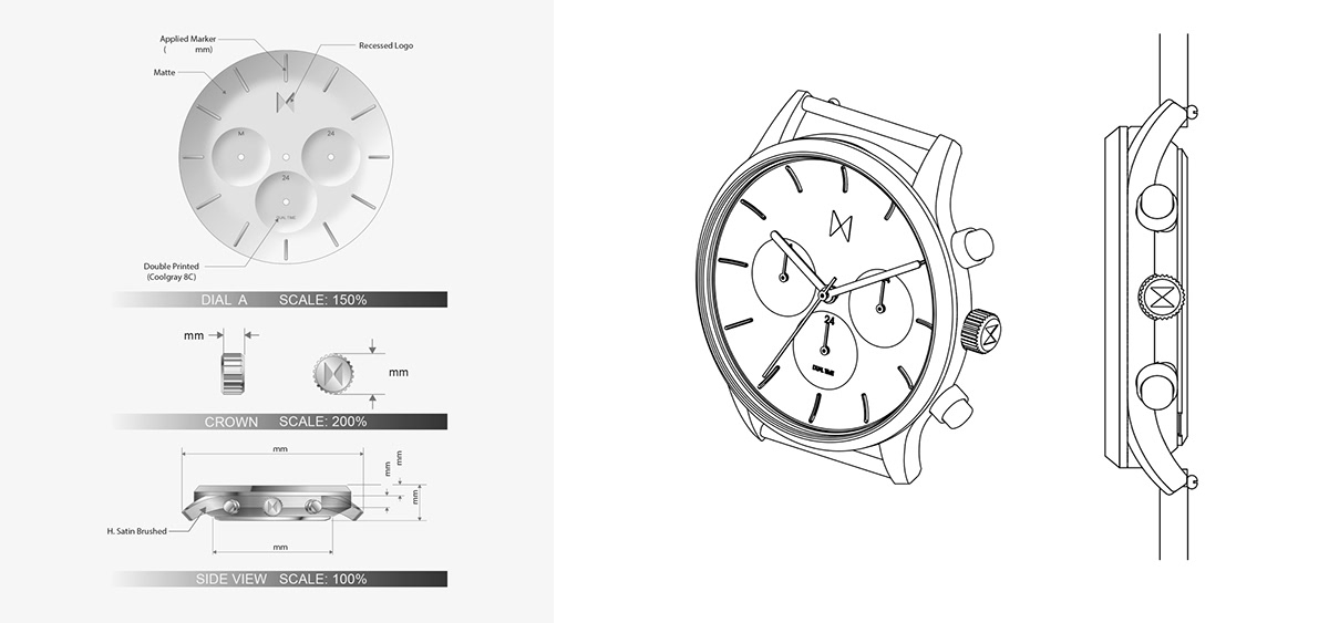 Wrist watch，Dual time zone，delicate，Aesthetic feeling，