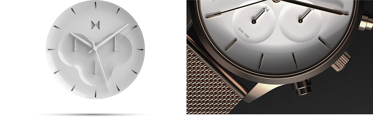 Wrist watch，Dual time zone，delicate，Aesthetic feeling，