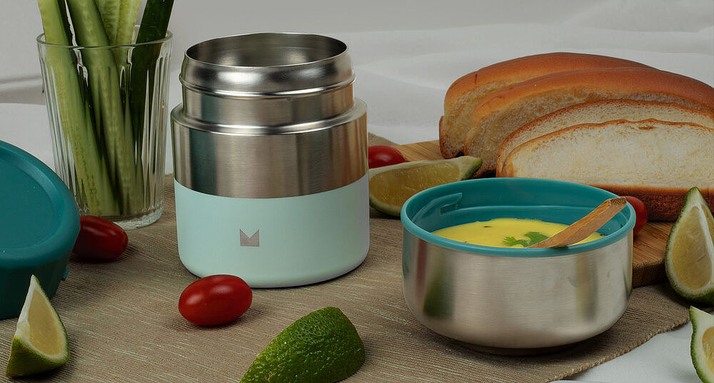 Food insulation container，Baby food aids，2020 red dot product design award，Meroware LILY，
