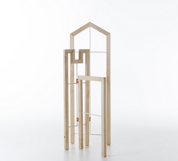 product design，industrial design，Simplicity，woodiness，coat hanger，