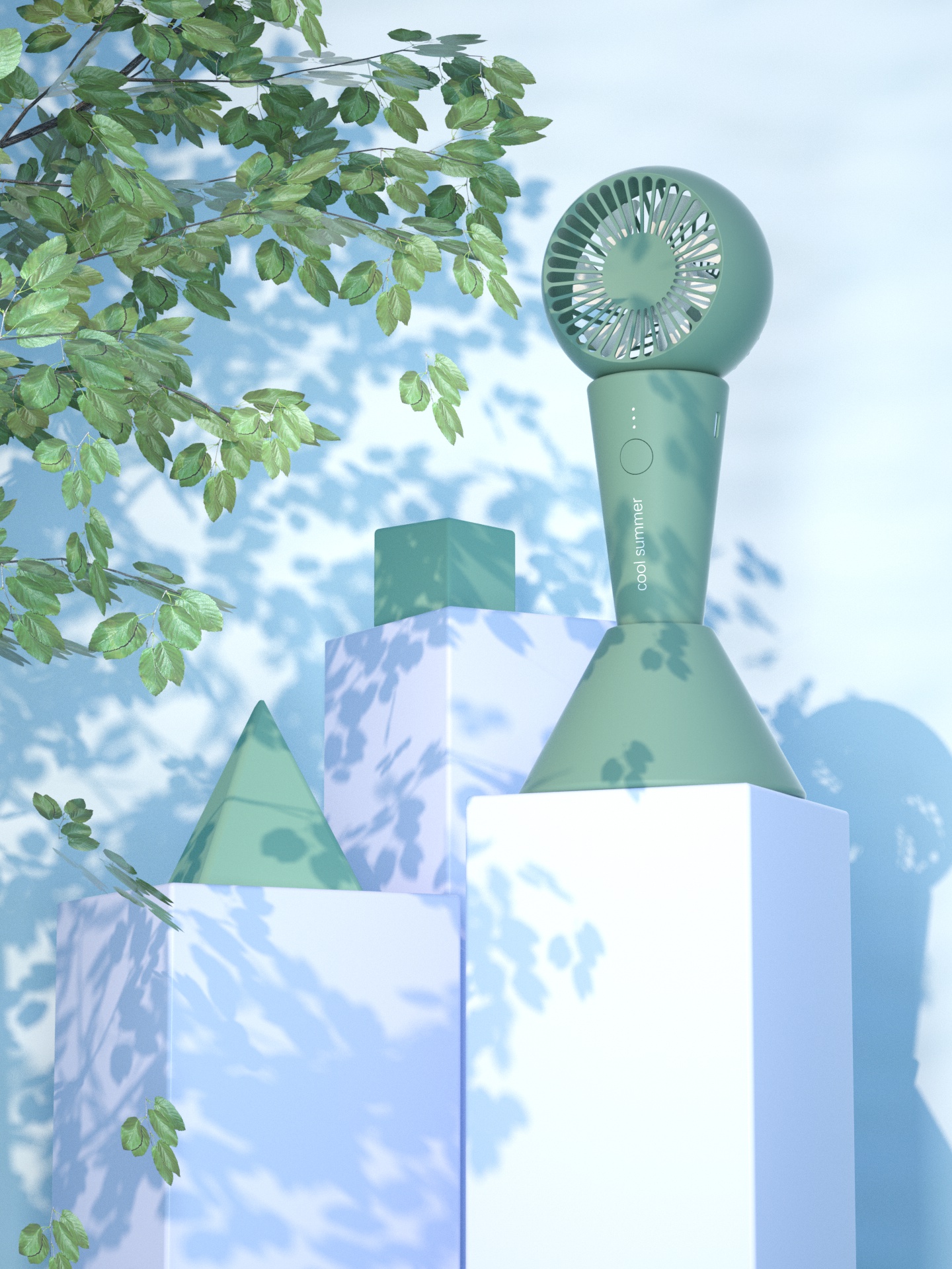 Fan，Ice cream，ice cream，Small fan，