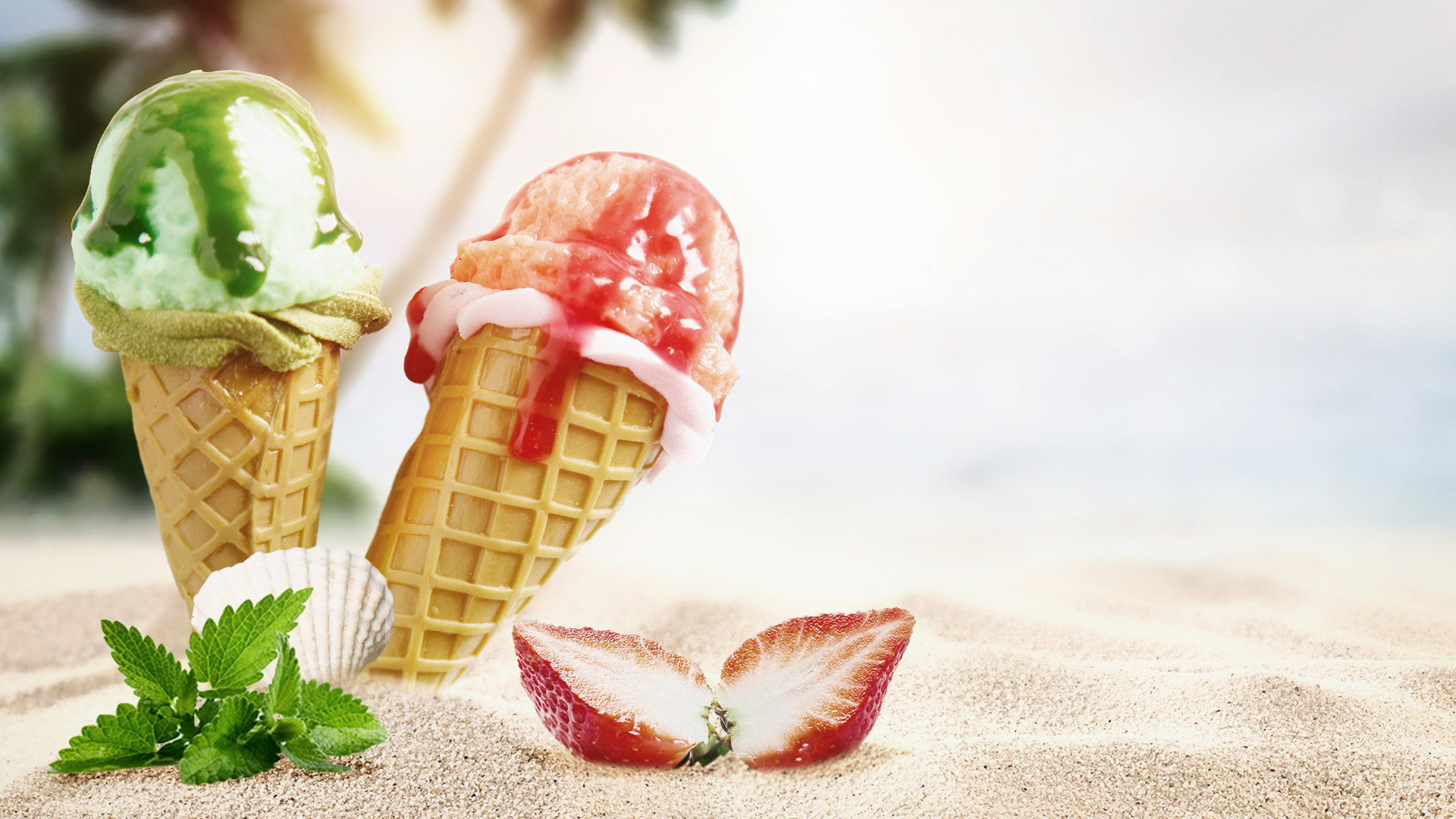 Fan，Ice cream，ice cream，Small fan，