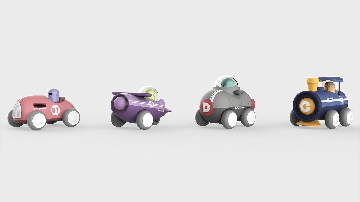 One tree industrial design，Children's inertia vehicle，