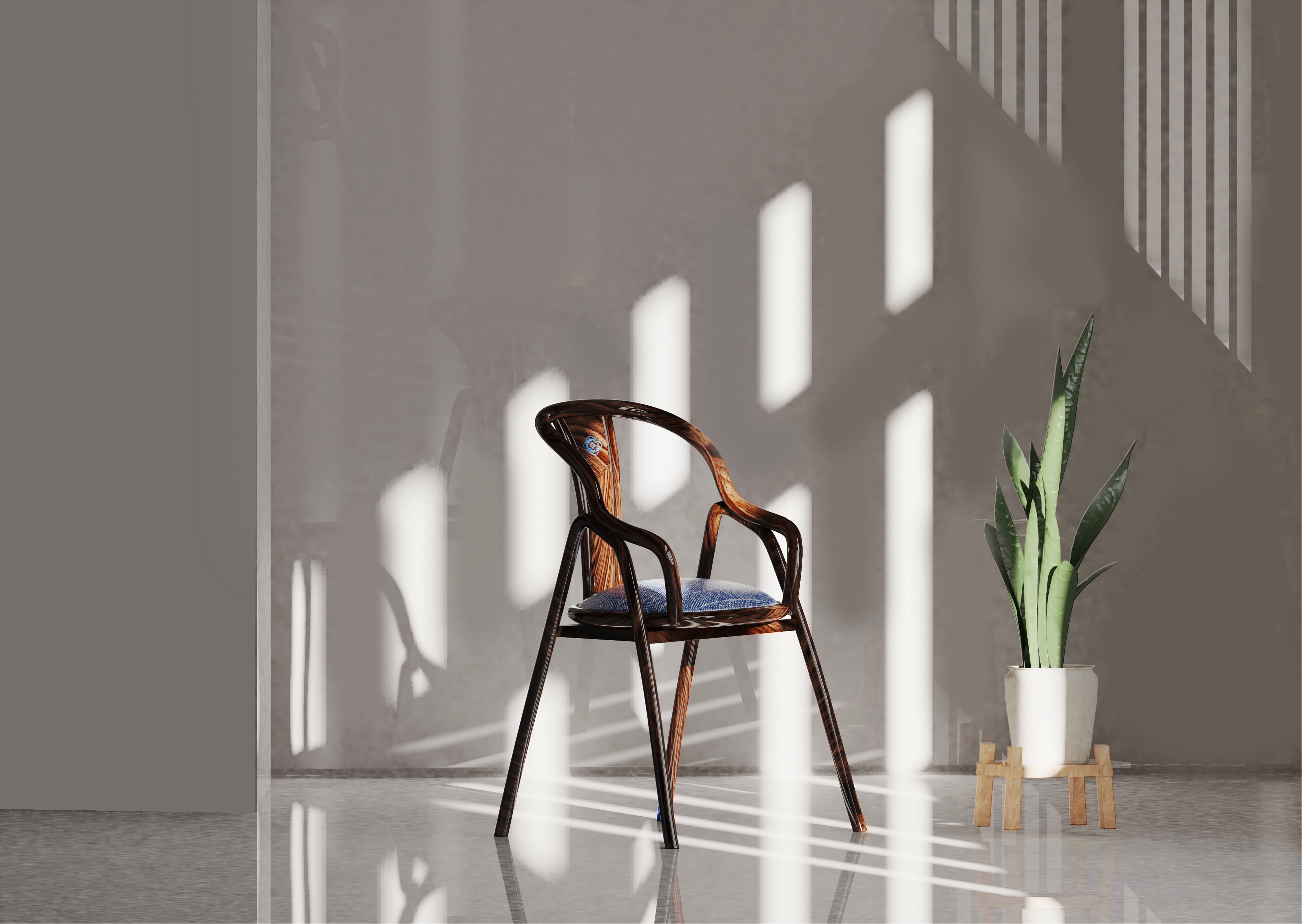 furniture，chair，Embroidery elements，butterfly，