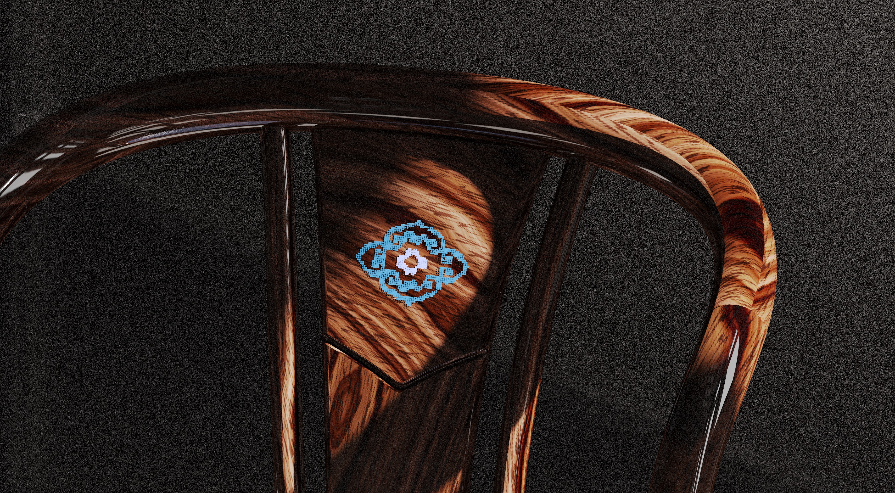 furniture，chair，Embroidery elements，butterfly，