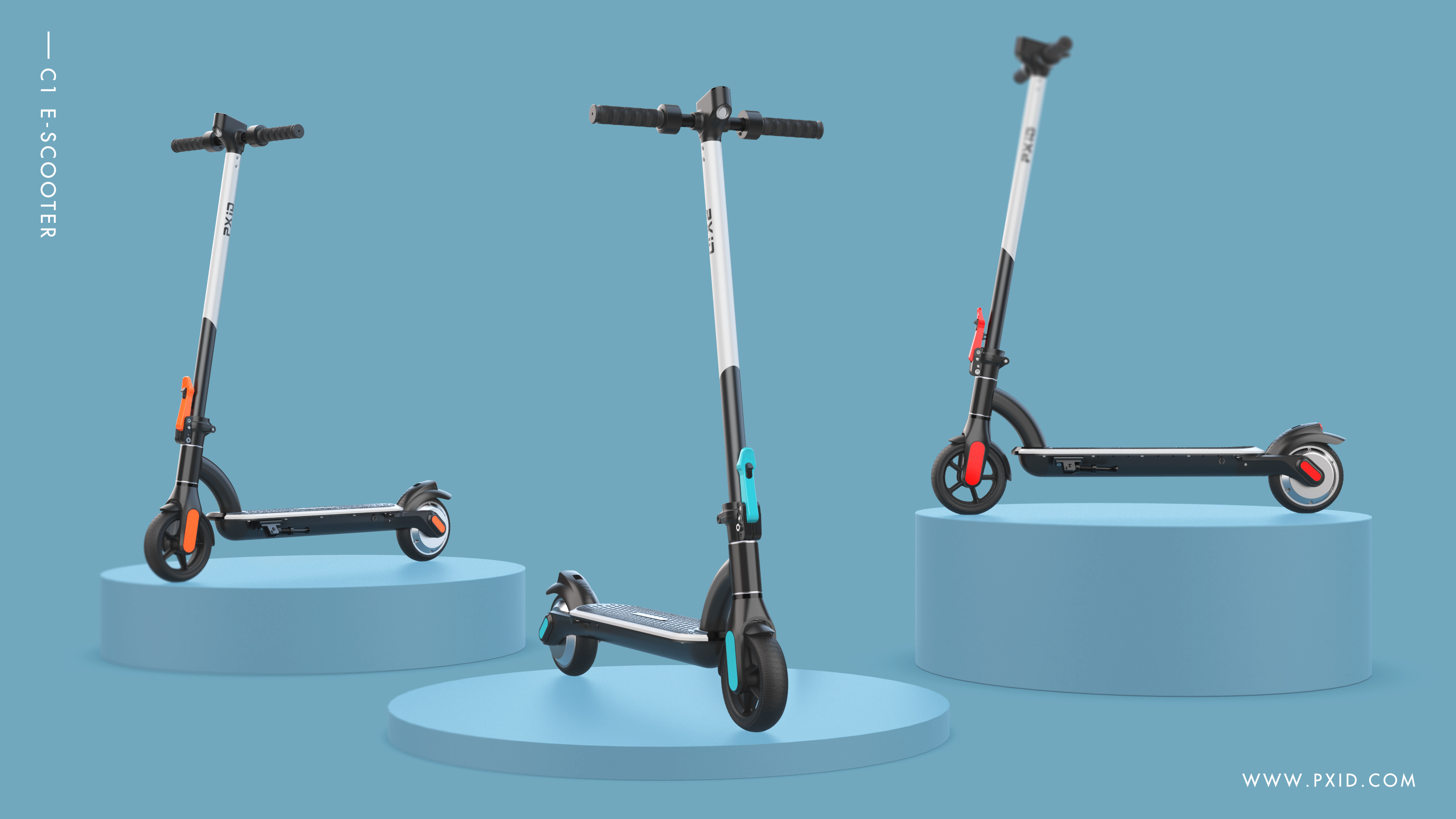 Scooter，Scooter design，Electric scooter，Design of electric scooter，Electric vehicle design，Design of transportation tools，
