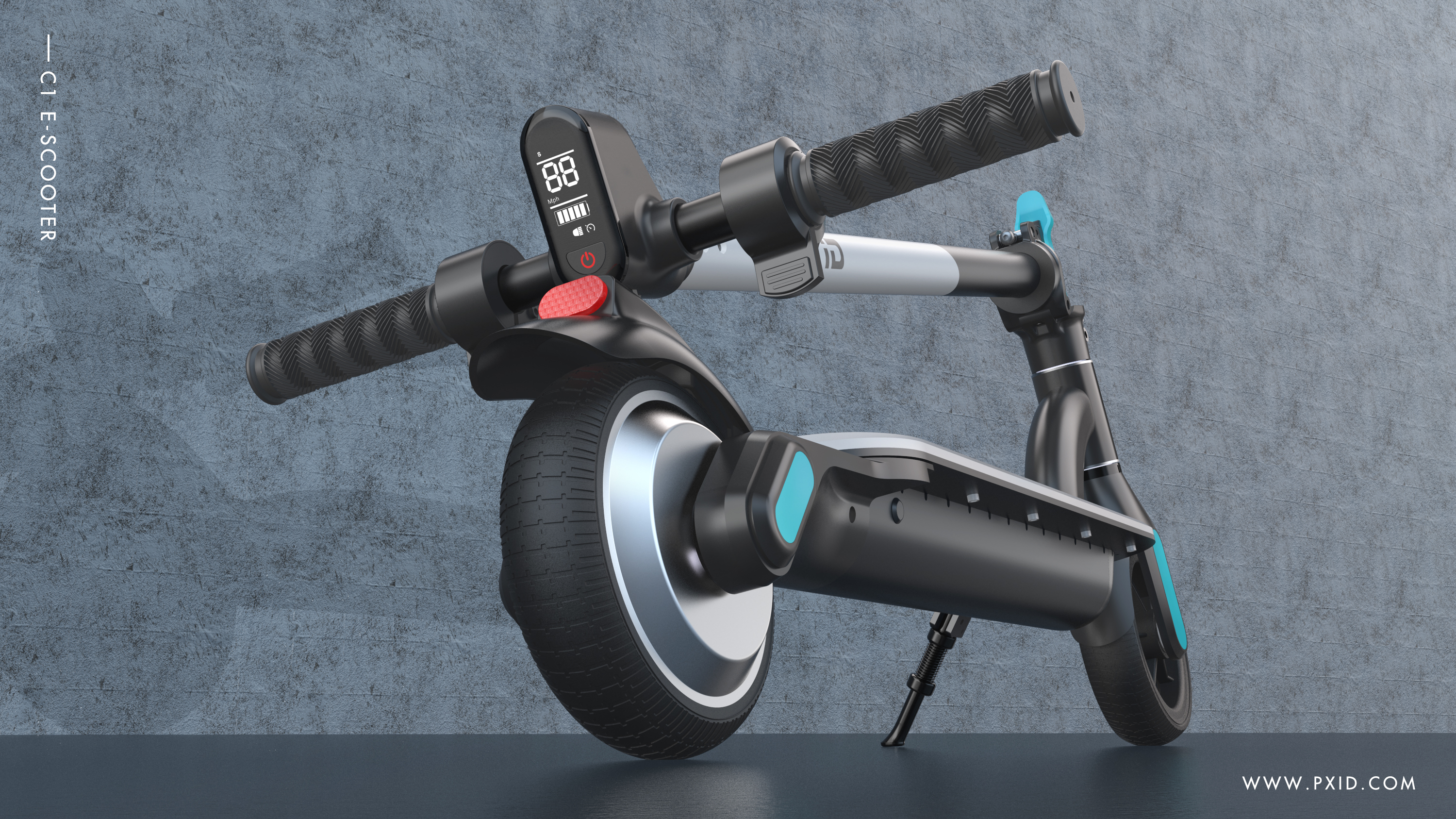 Scooter，Scooter design，Electric scooter，Design of electric scooter，Electric vehicle design，Design of transportation tools，