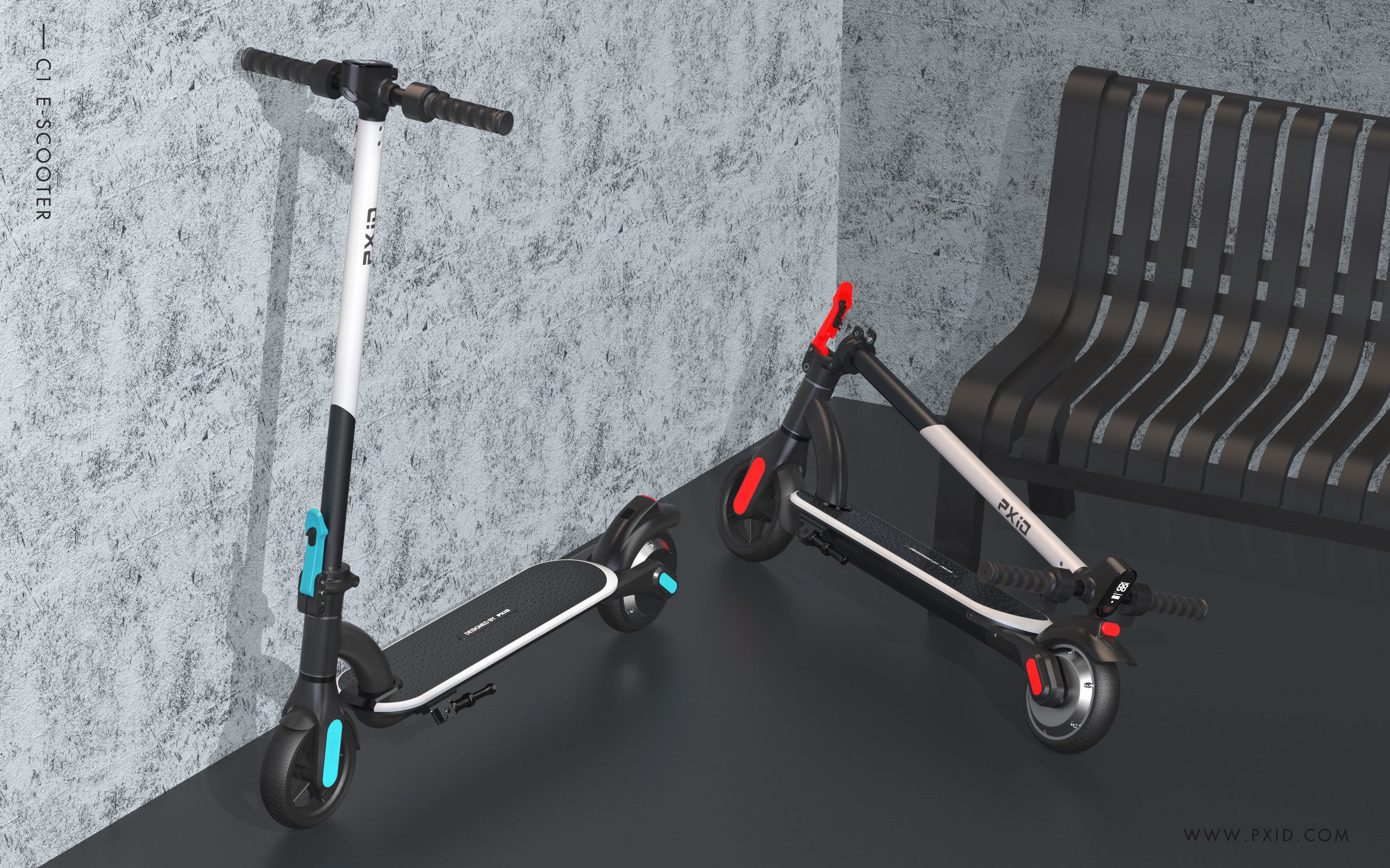 Scooter，Scooter design，Electric scooter，Design of electric scooter，Electric vehicle design，Design of transportation tools，