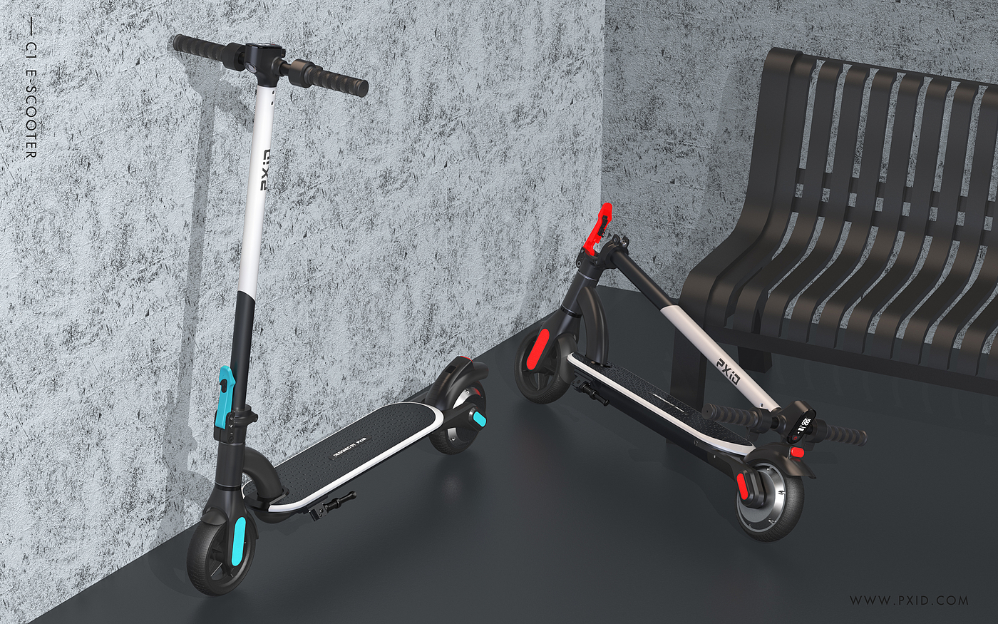 Scooter，Scooter design，Electric scooter，Design of electric scooter，Electric vehicle design，Design of transportation tools，