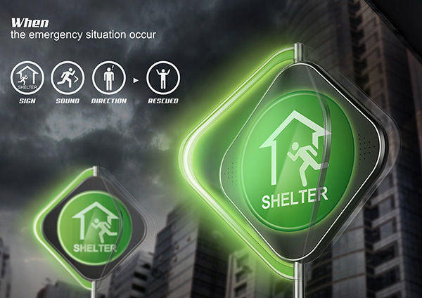 product design，industrial design，communal facilities，escape，call the police，