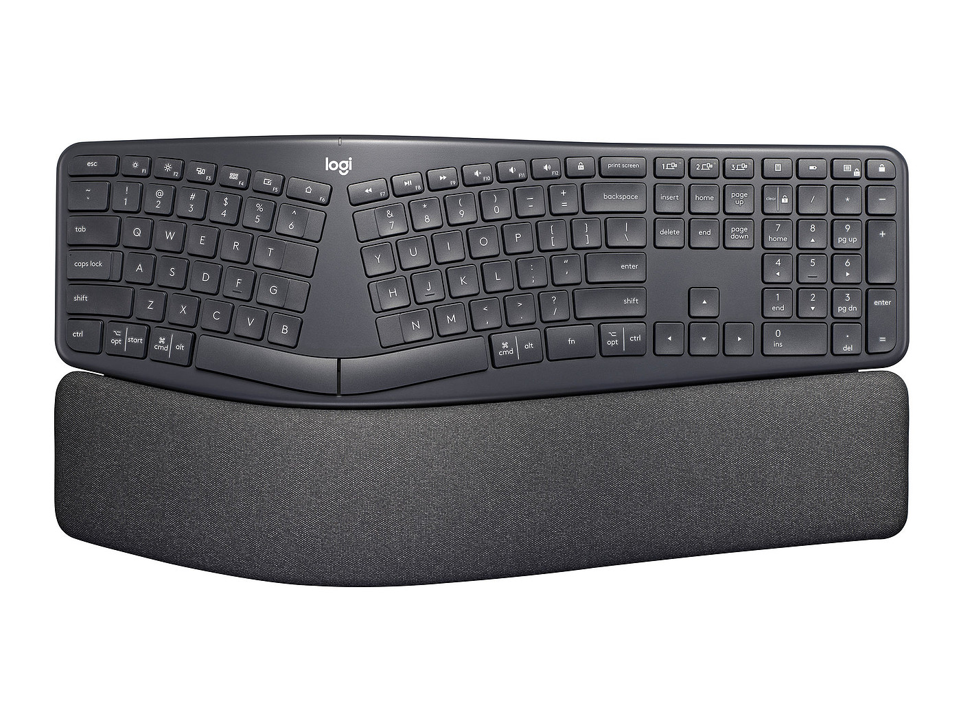 2020 red dot product design award，Logitech，Logitech Ergo K860，keyboard，Ergonomics，bend，Soft fabric，