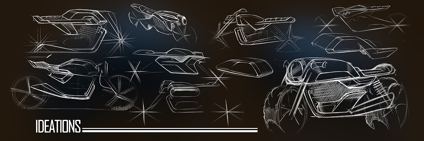 industrial design，design sketch，Intelligent technology，Motorcycle design，conceptual design，