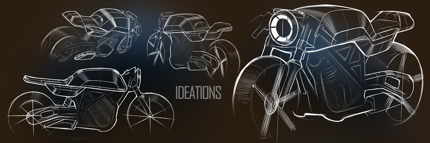 industrial design，design sketch，Intelligent technology，Motorcycle design，conceptual design，