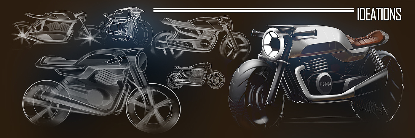 industrial design，design sketch，Intelligent technology，Motorcycle design，conceptual design，