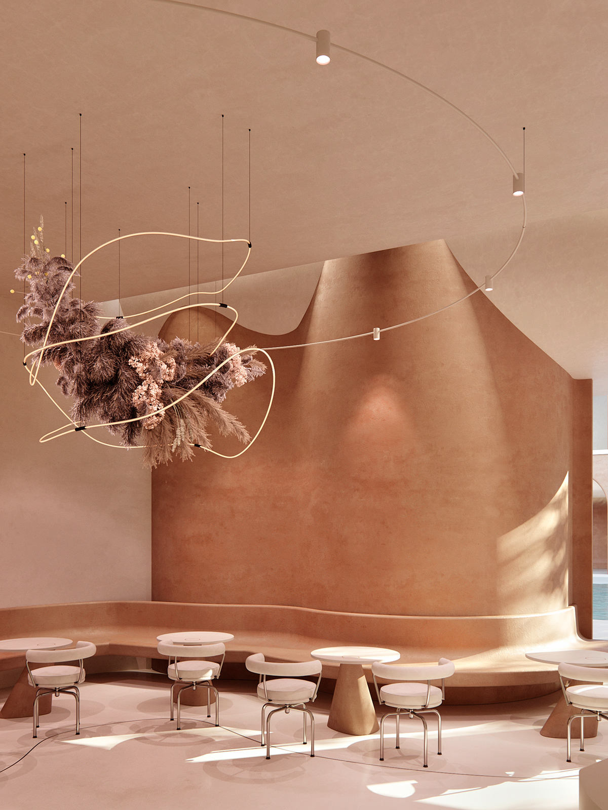 Interior design，3dmax，bar，