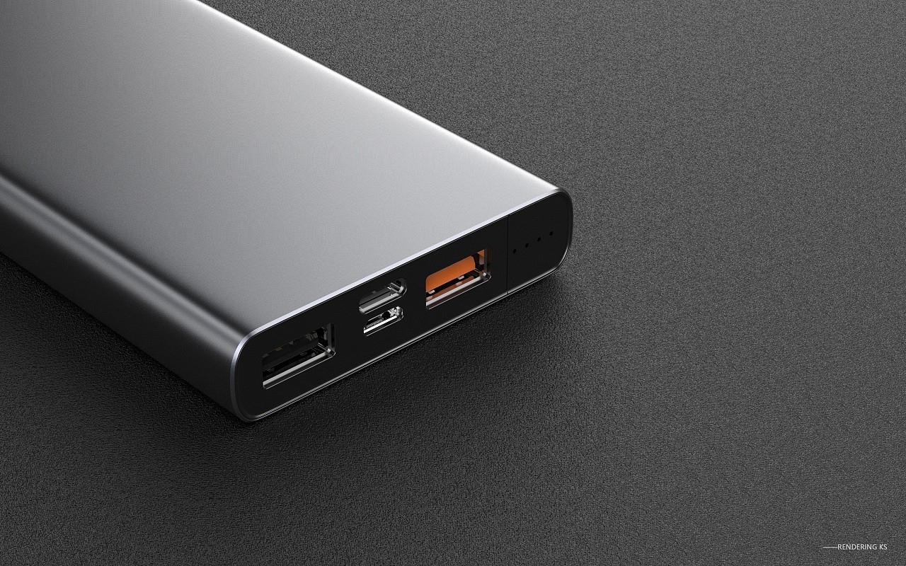 Keyshot, mobile power, rendering，Electronics，Product rendering，