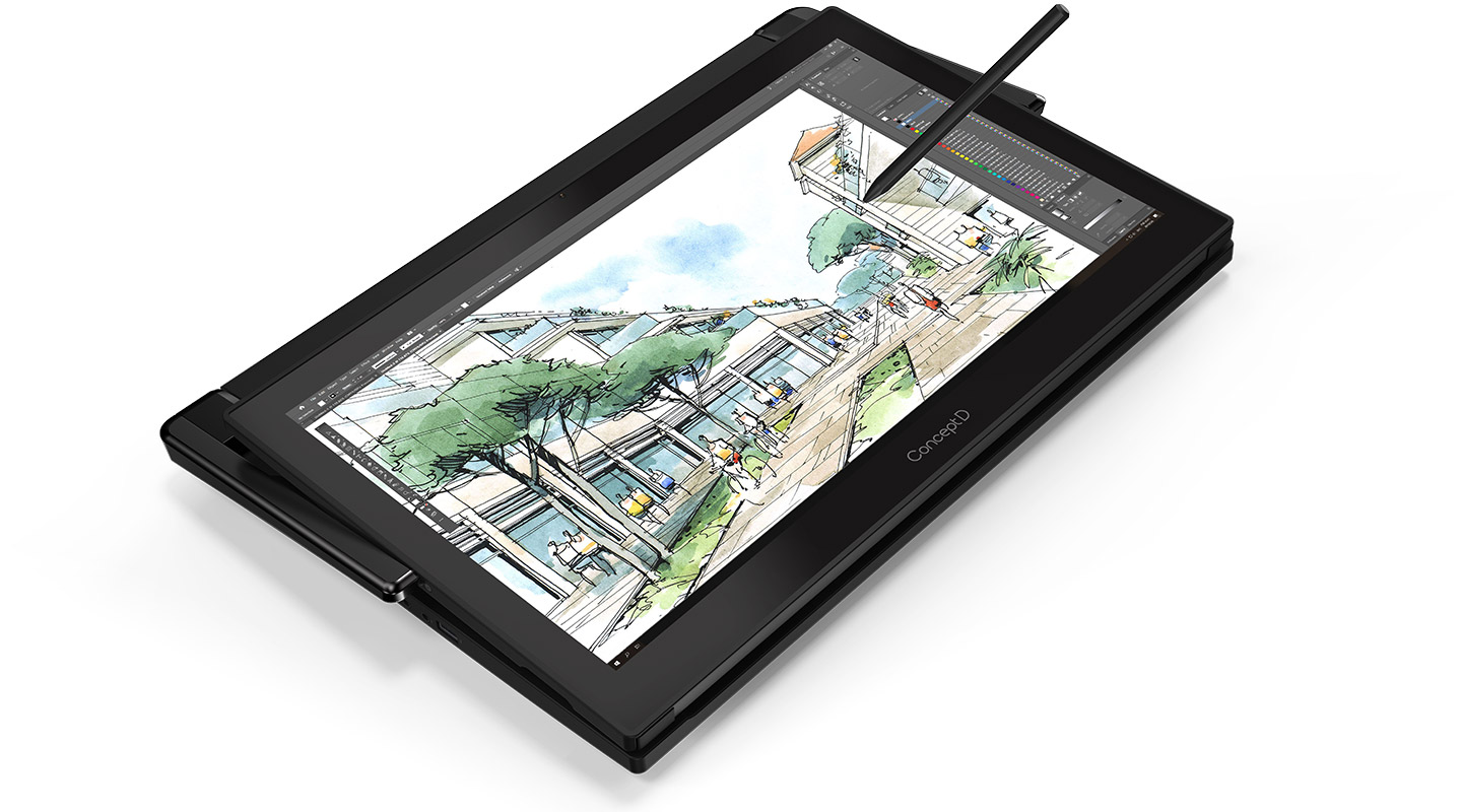 2020 red dot product design award，ConceptD 9 Series，Pen electricity，Rotate 180 °，Pen input，