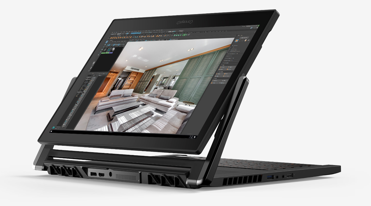 2020 red dot product design award，ConceptD 9 Series，Pen electricity，Rotate 180 °，Pen input，