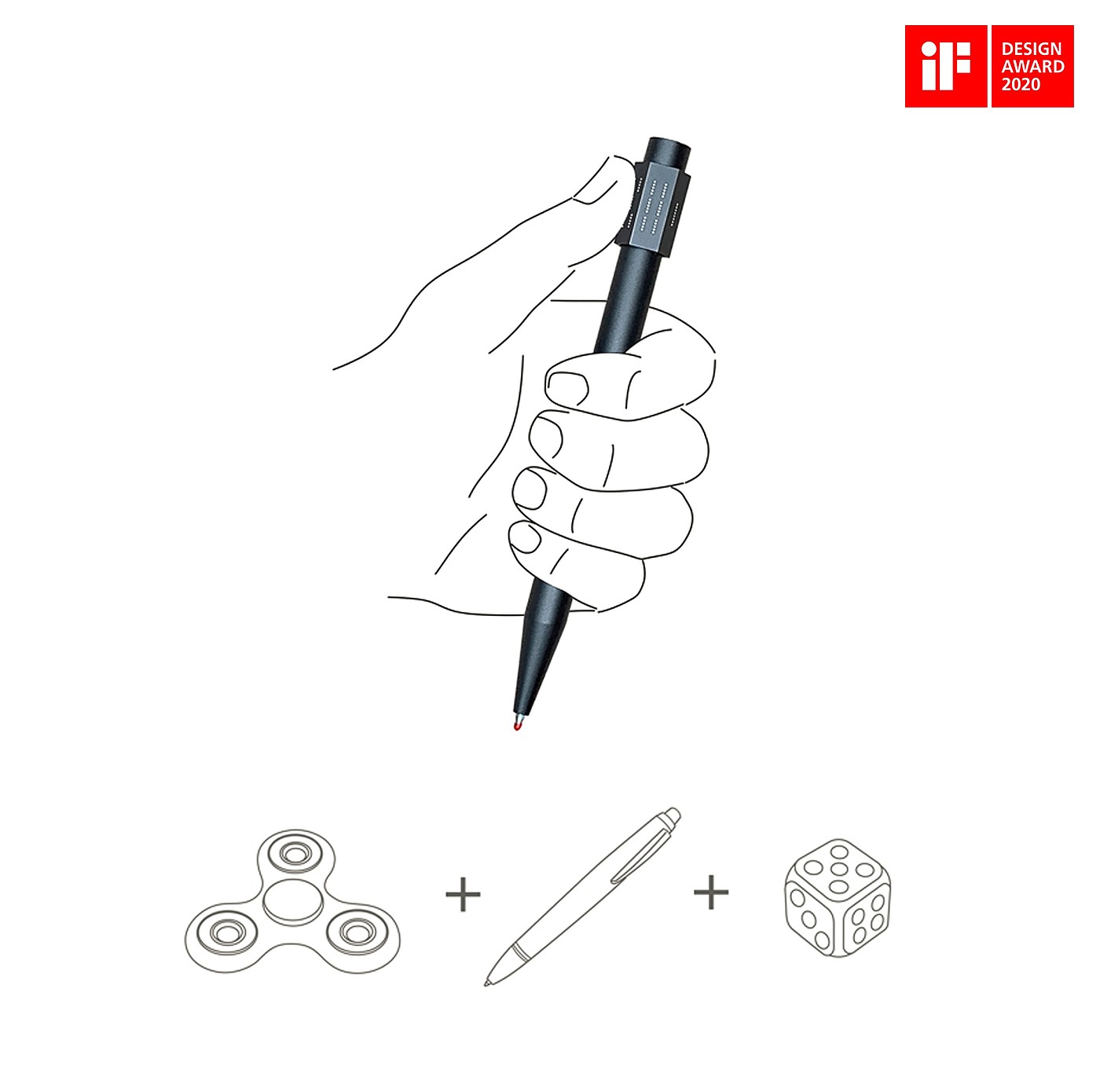 Decompression Pen，pen，Stationery，2020 red dot product design award，