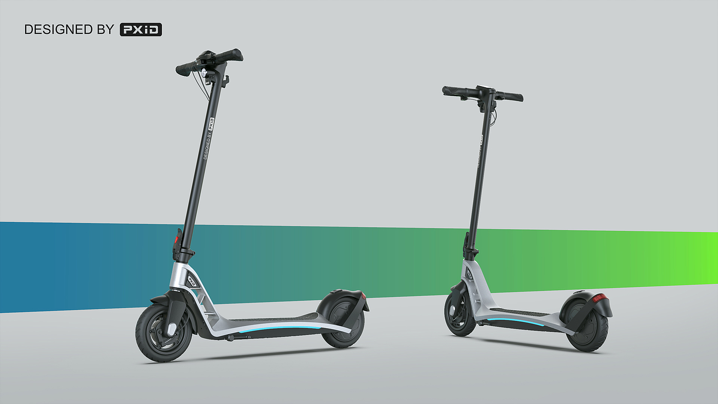 Scooter，Scooter design，Electric scooter，Design of electric scooter，Electric vehicle design，Design of transportation tools，pxid，