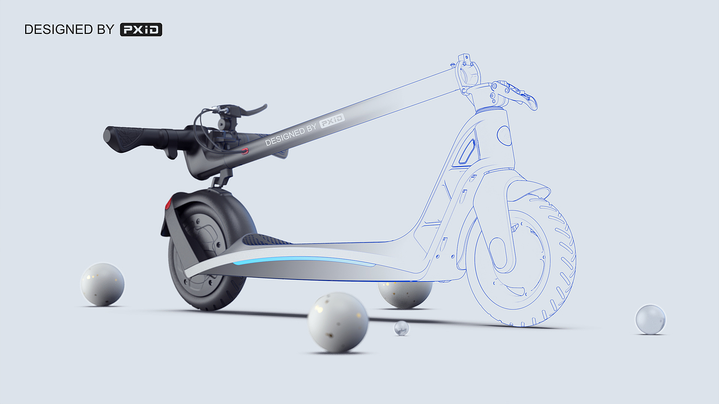 Scooter，Scooter design，Electric scooter，Design of electric scooter，Electric vehicle design，Design of transportation tools，pxid，