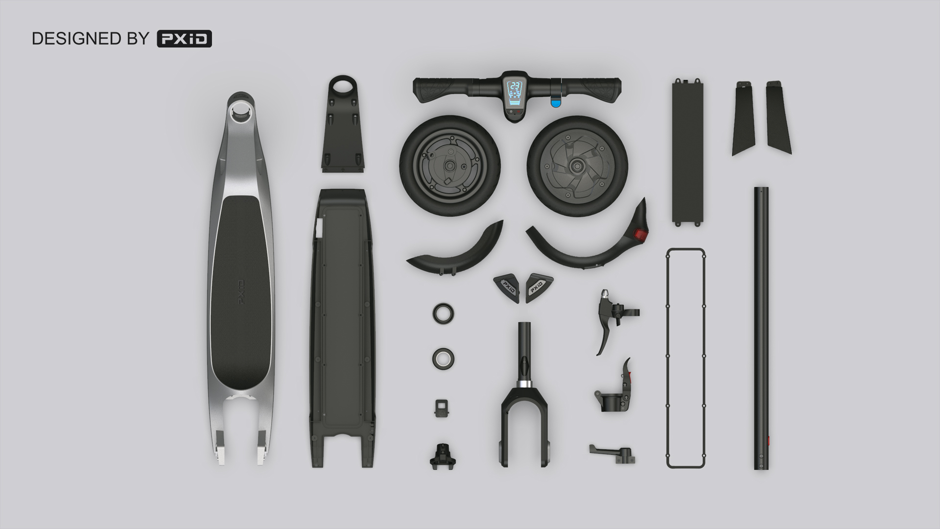 Scooter，Scooter design，Electric scooter，Design of electric scooter，Electric vehicle design，Design of transportation tools，pxid，