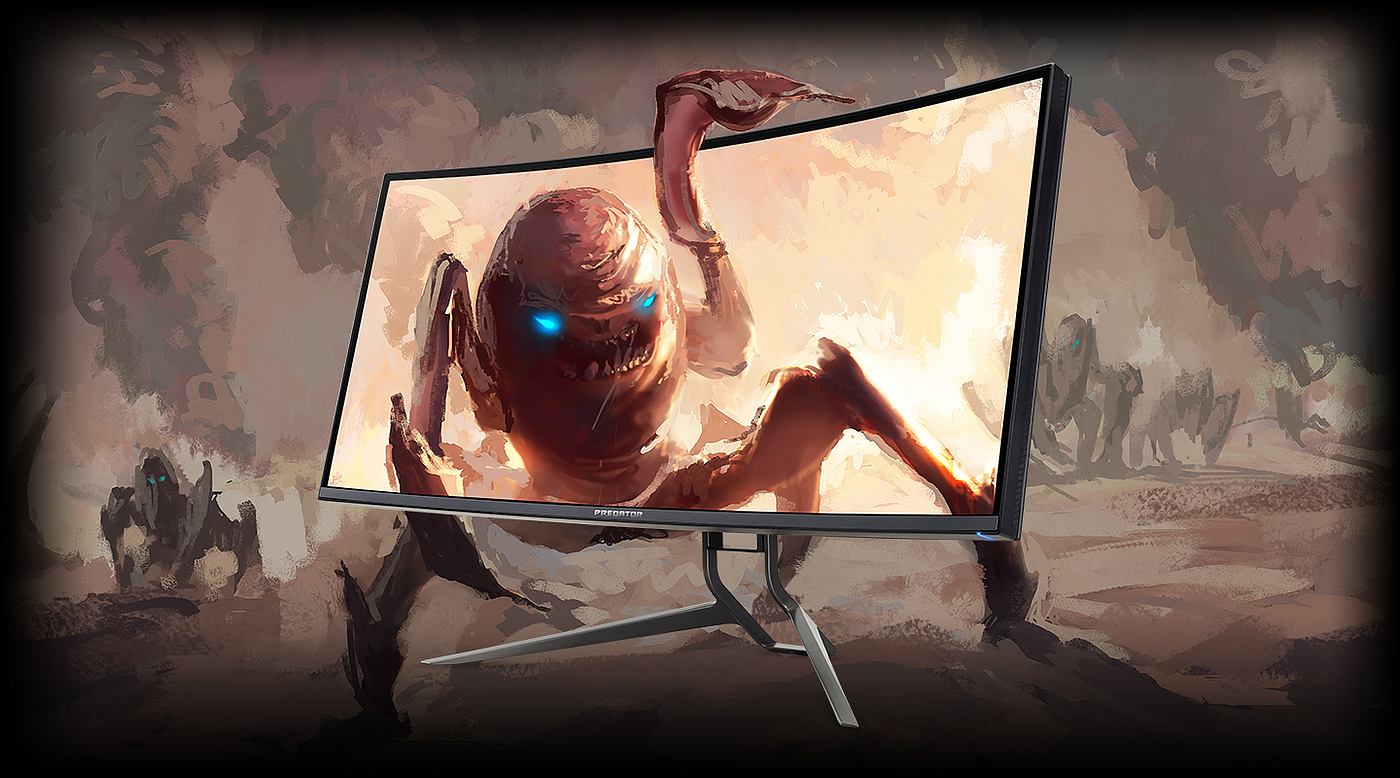 2020 red dot product design award，Predator X38，monitor，E-sports，curved surface，