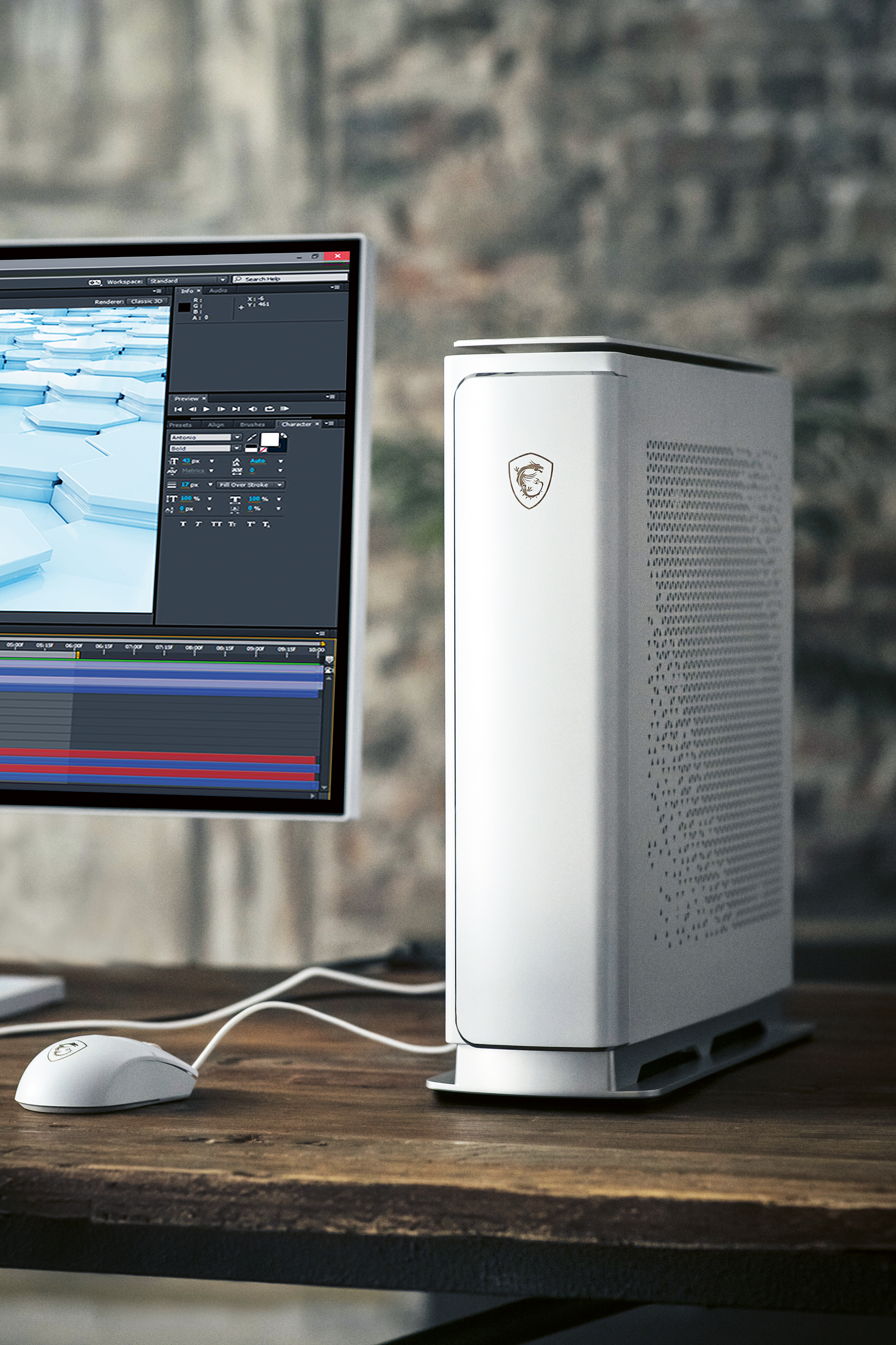 2020 red dot product design award，Prestige P100 Series，host，white，