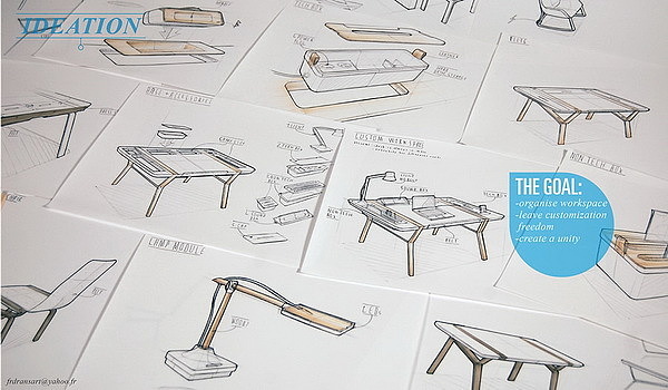 Design，multi-function，woodiness，Simple shape，product design，to work in an office，