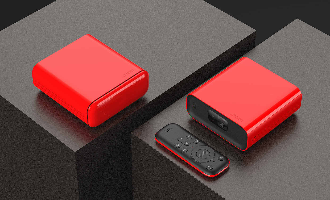 2020 red dot product design award，Tmall Genie TG_V1_W，Projector，Portable，intelligence，Support voice，Tmall Elf，