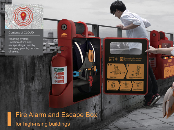 product design，industrial design，escape，Fire Extinguisher，security，