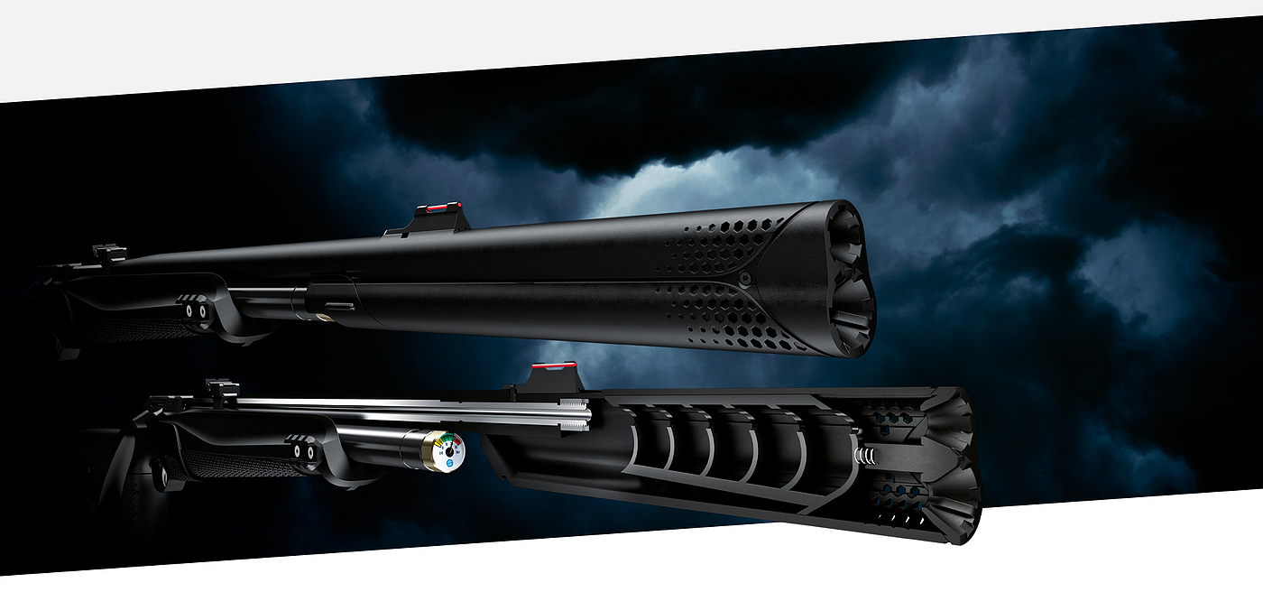 2020 red dot product design award，Air gun，Streamlined design，Silencer，