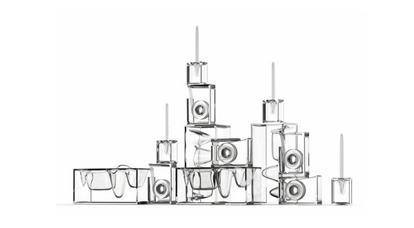 Creative design，pen container，transparent，beautiful，product design，to work in an office，