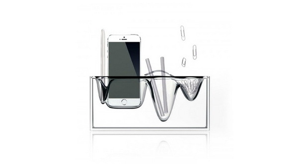 Creative design，pen container，transparent，beautiful，product design，to work in an office，