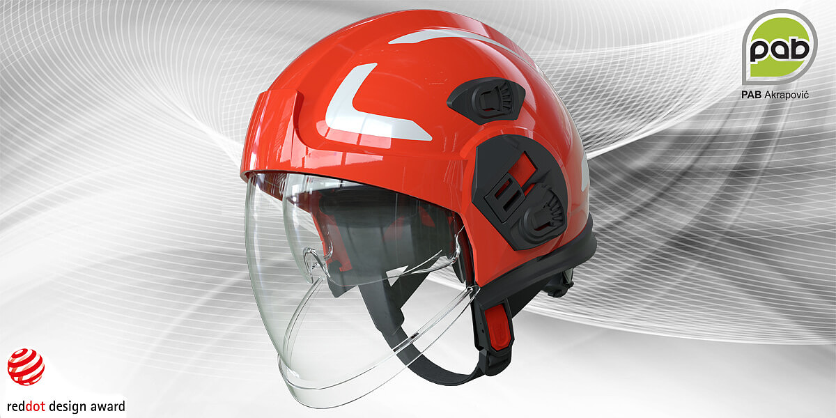 Fire helmet，PAB Fire 05，Fire fighting supplies，2020 red dot product design award，