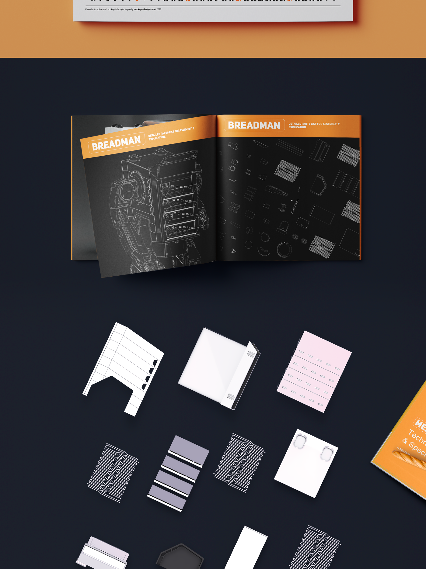 3D modeling，baking，robot，BREAD MAN，