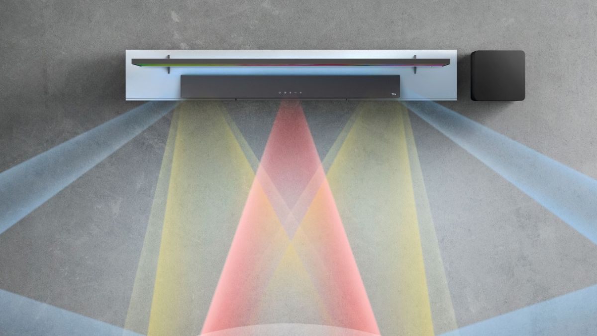 2020 red dot product design award，TCL RAY-DANZ，loudspeaker box，Strip，Home theater，