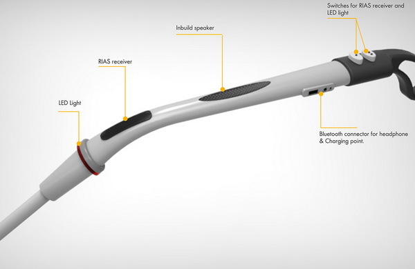 intelligence，product design，a cane，warm，Disabled people，