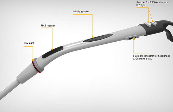 intelligence，product design，a cane，warm，Disabled people，