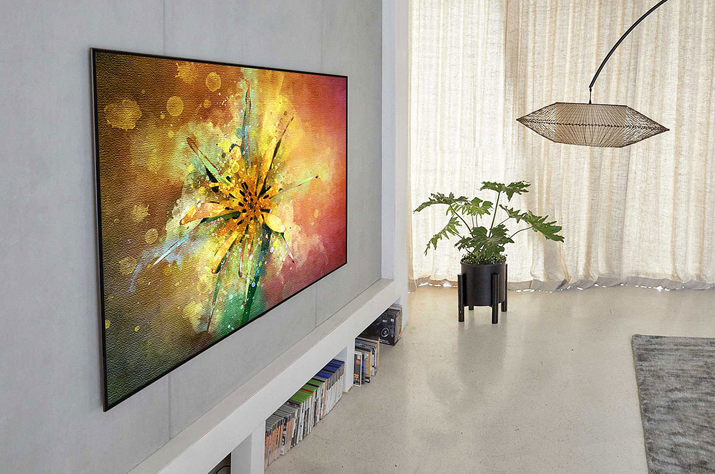 2020 red dot product design award，LG OLED Signature TV，television，(77ZX)，ultrathin，no border，