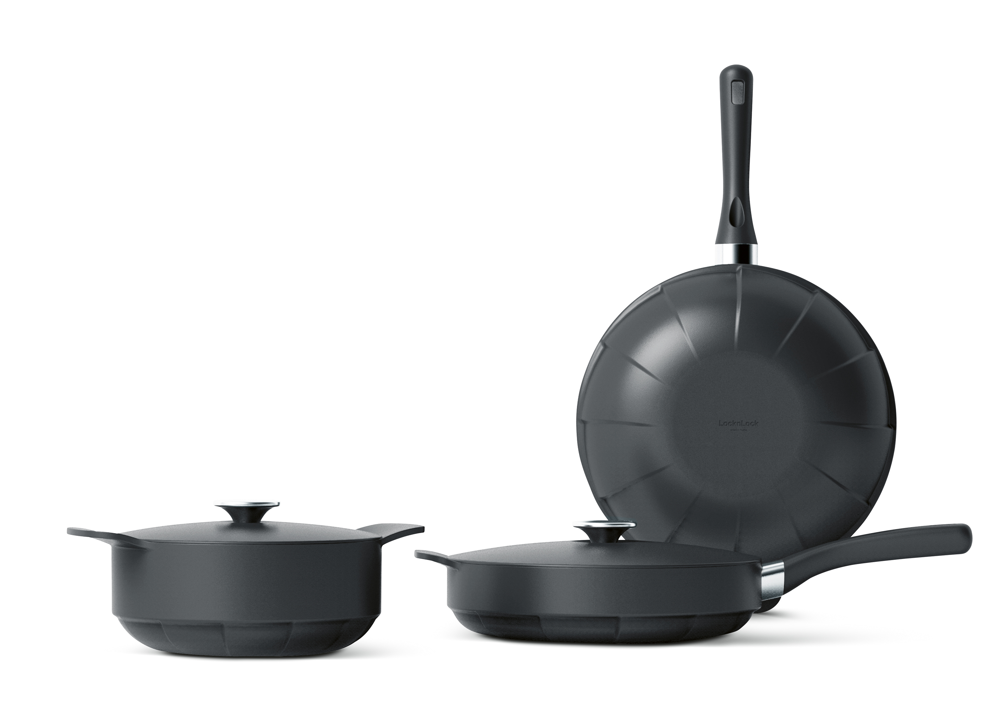 2020 red dot product design award，Cookware series，black，modern，Simplicity，