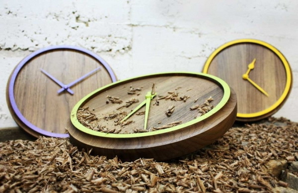 Clock，natural，original，solid wood，product design，Simplicity，