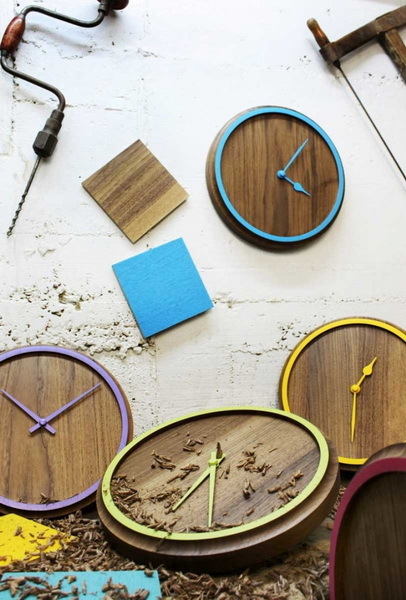 Clock，natural，original，solid wood，product design，Simplicity，