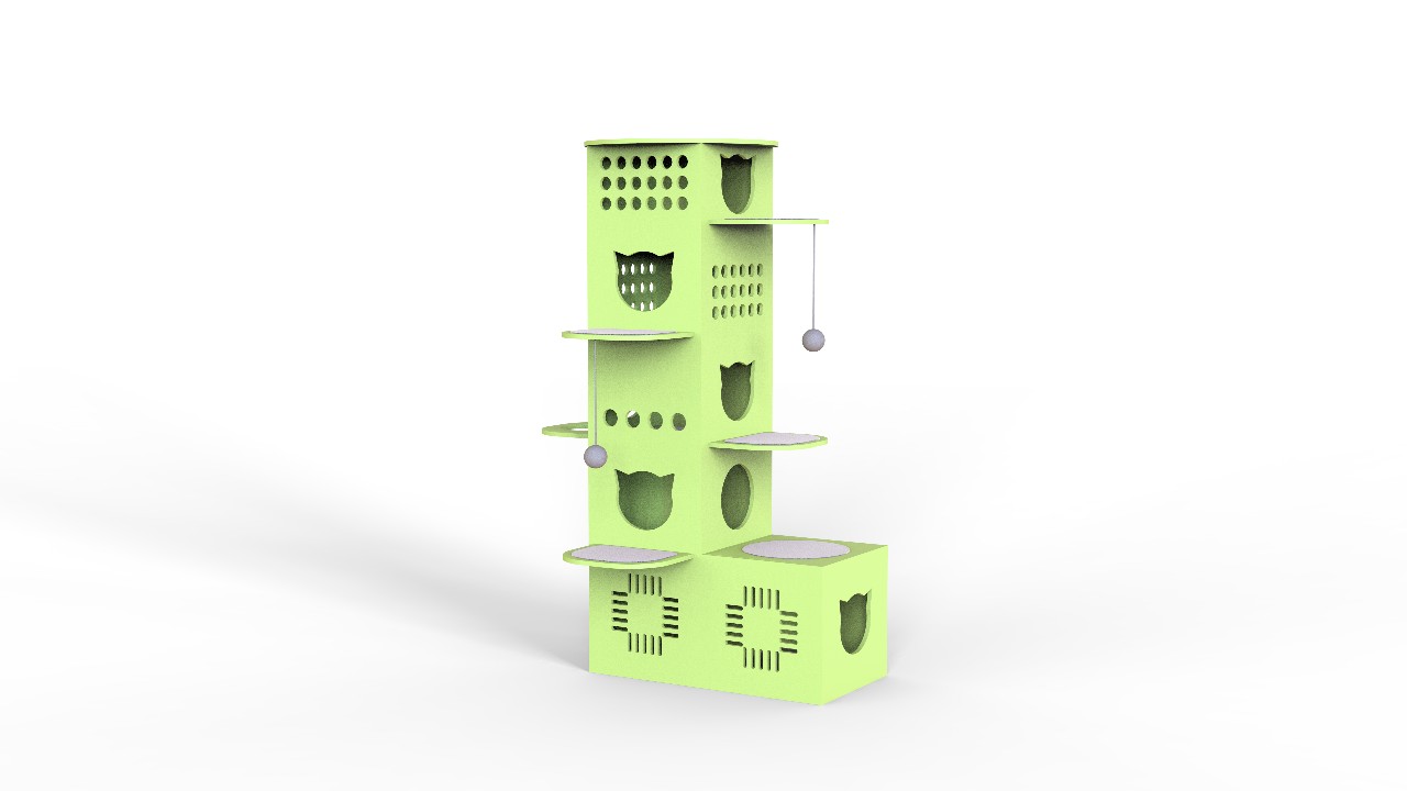 Cat climbing frame，Cat nest，Litter Basin，Cat scratch board，multi-function，