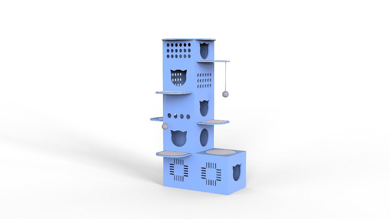 Cat climbing frame，Cat nest，Litter Basin，Cat scratch board，multi-function，