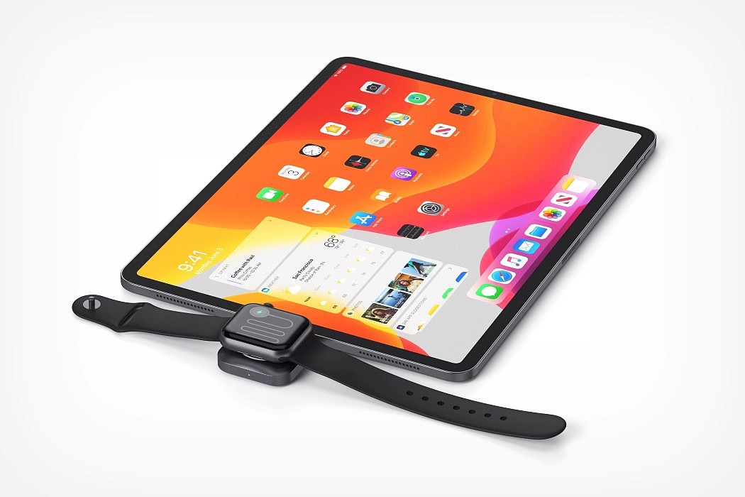 Satechi，iPad Pro，充电，黑色，USB-C磁性充电座，