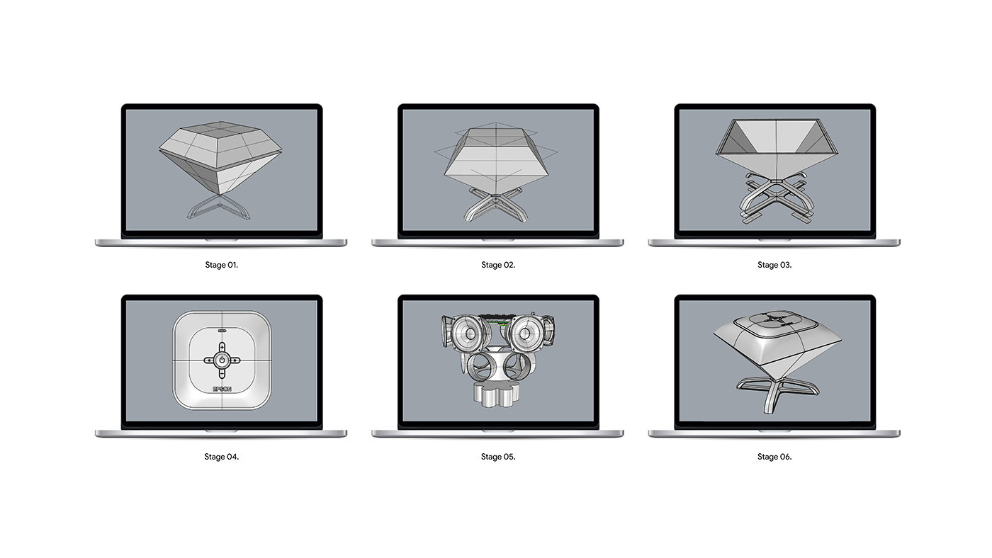 speaker，Bluetooth，holographic，rhinoceros，