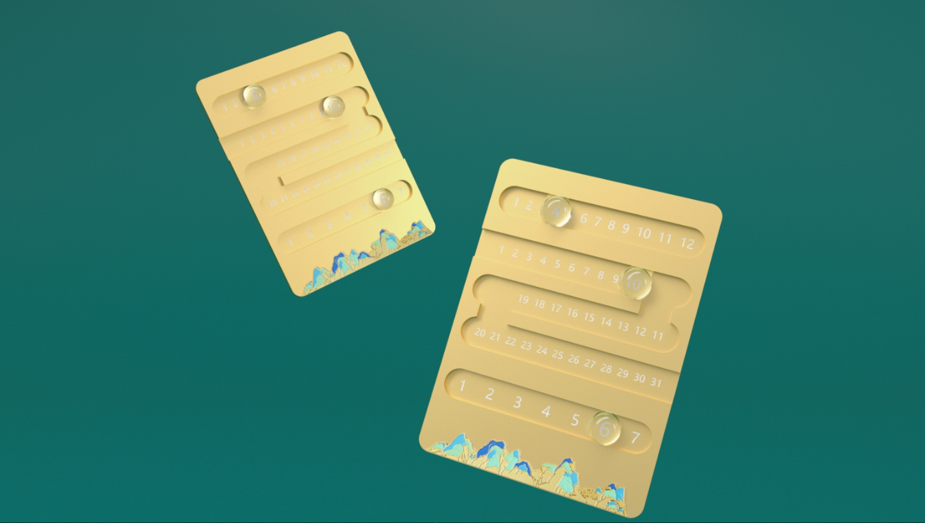 Desk calendar，Metal，time，