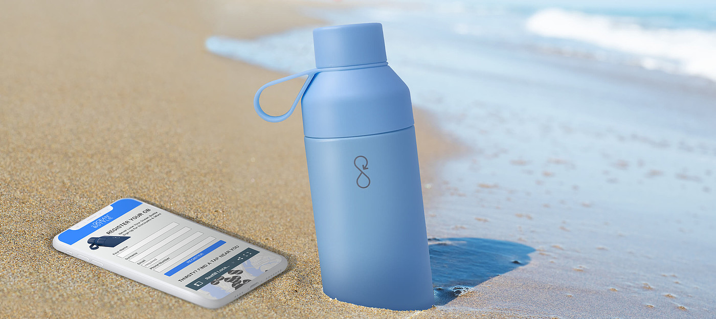 Drinking bottle，Water bottle，Ocean Bottle，2020 red dot product design award，