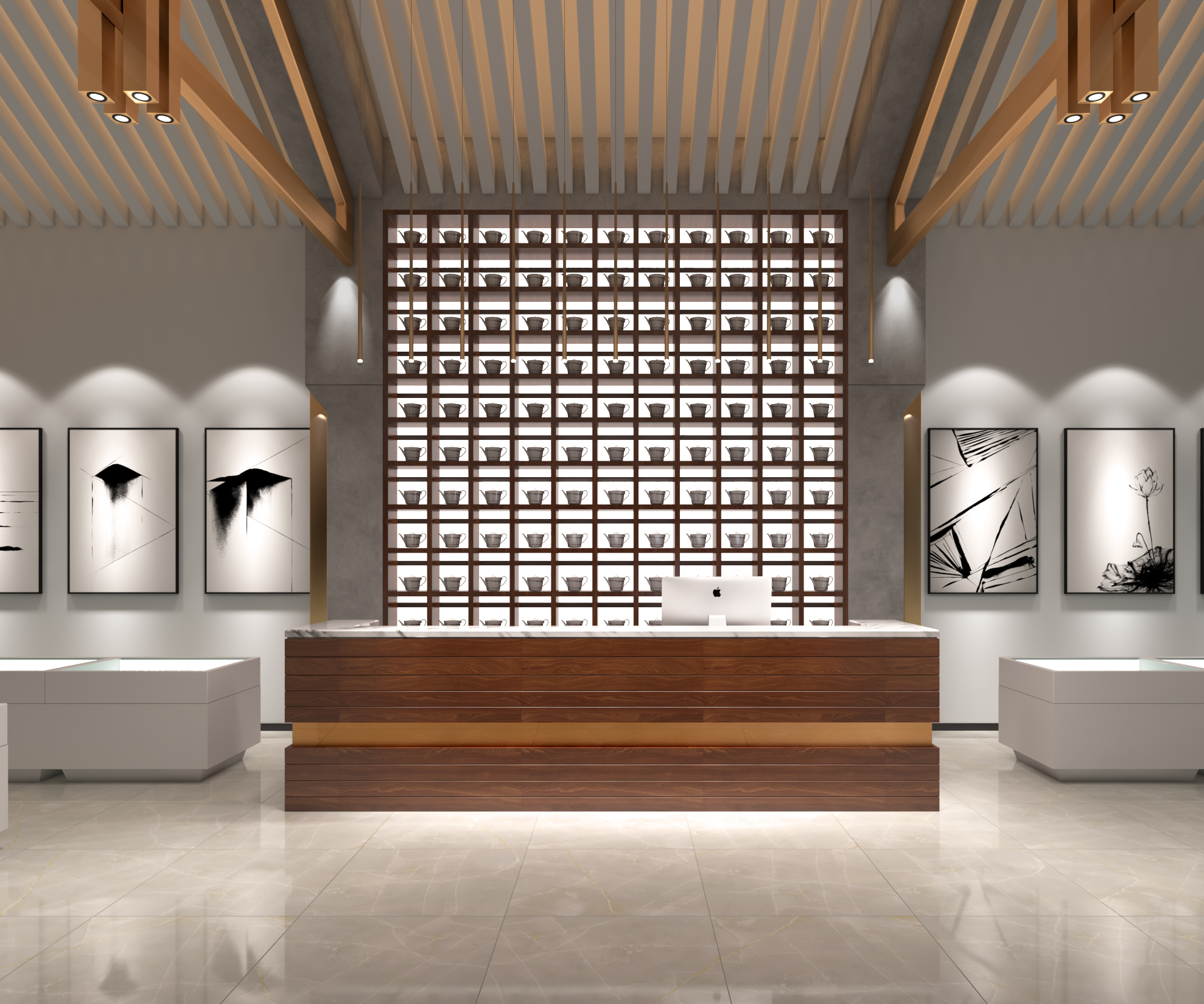 New Chinese tea space，